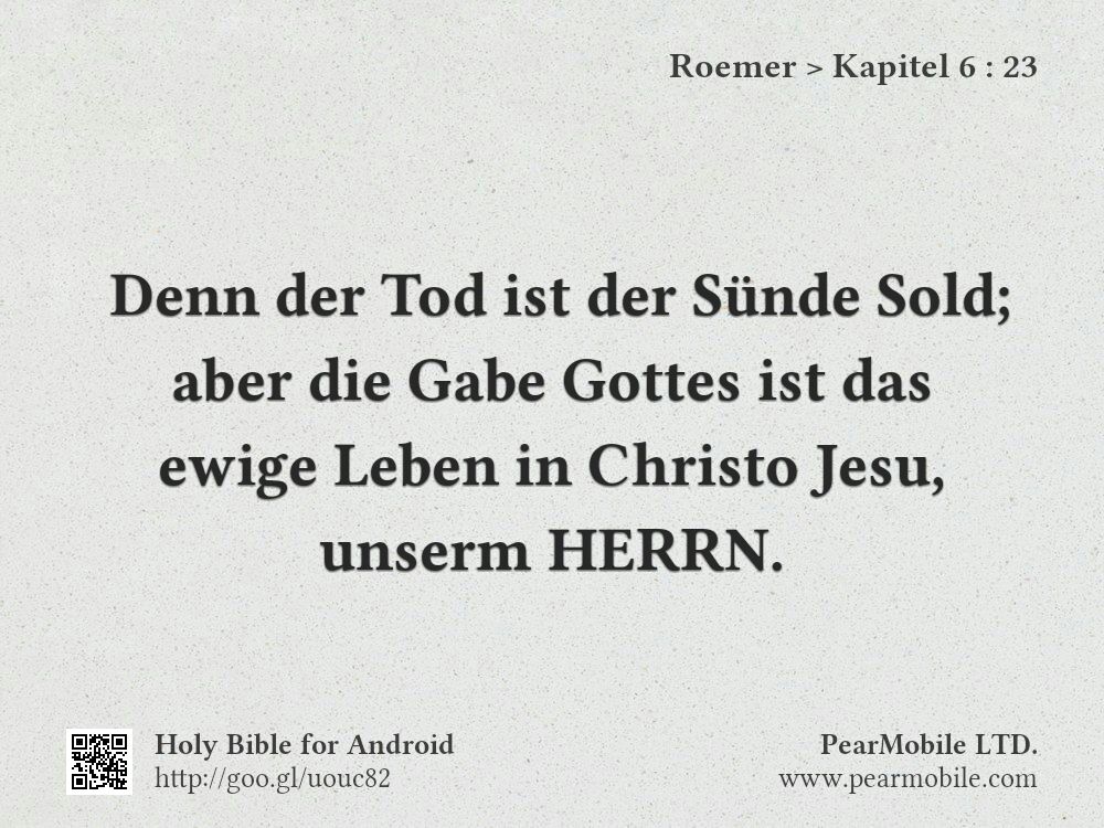 Roemer, Kapitel 6:23